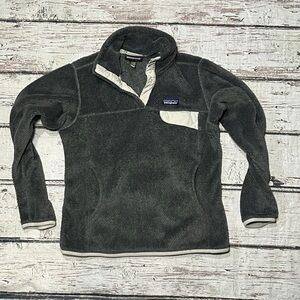 Patagonia Gray Snap T Pullover Fleece Coat Jacket Womens Outerwear